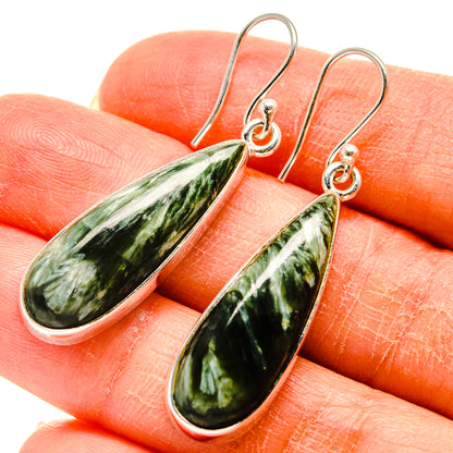 Seraphinite Earrings handcrafted by Ana Silver Co - EARR416585