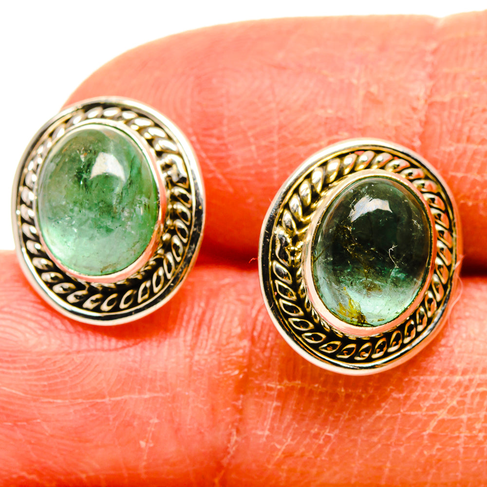 Green Tourmaline Earrings handcrafted by Ana Silver Co - EARR416592
