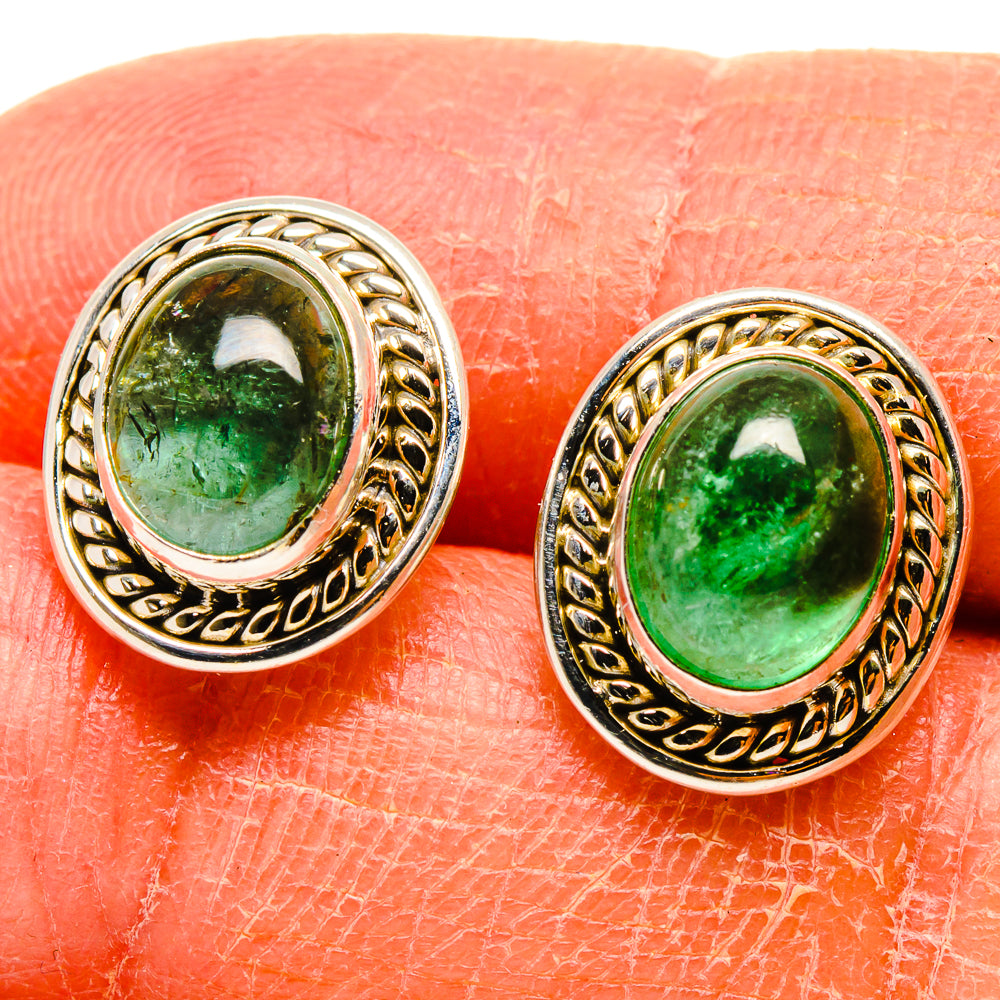 Green Tourmaline Earrings handcrafted by Ana Silver Co - EARR416594