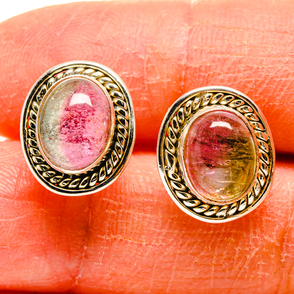 Pink Tourmaline Earrings handcrafted by Ana Silver Co - EARR416613