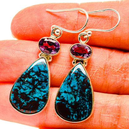 Shattuckite Earrings handcrafted by Ana Silver Co - EARR416615