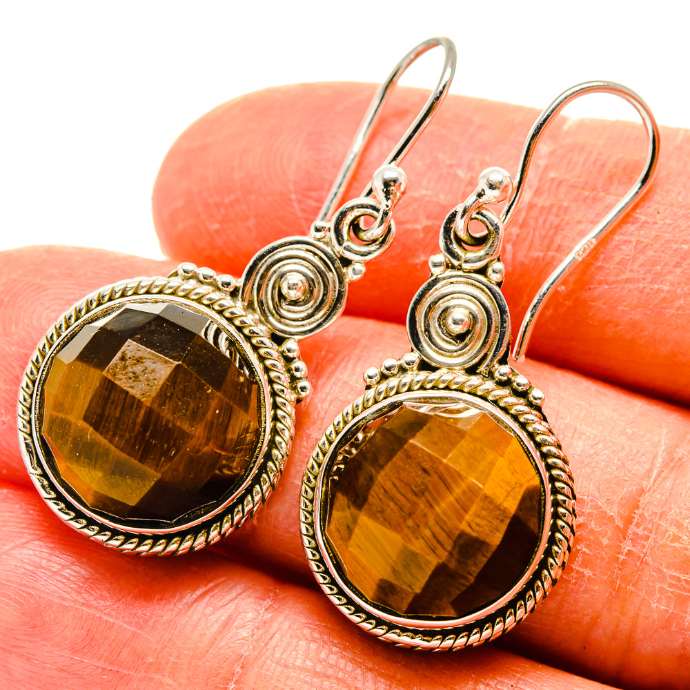 Tiger Eye Earrings handcrafted by Ana Silver Co - EARR416633