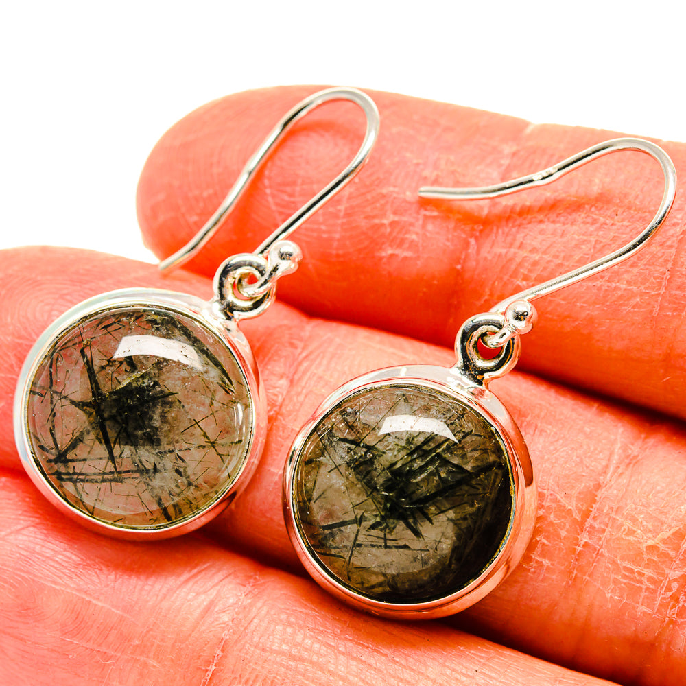 Tourmalinated Quartz Earrings handcrafted by Ana Silver Co - EARR416635