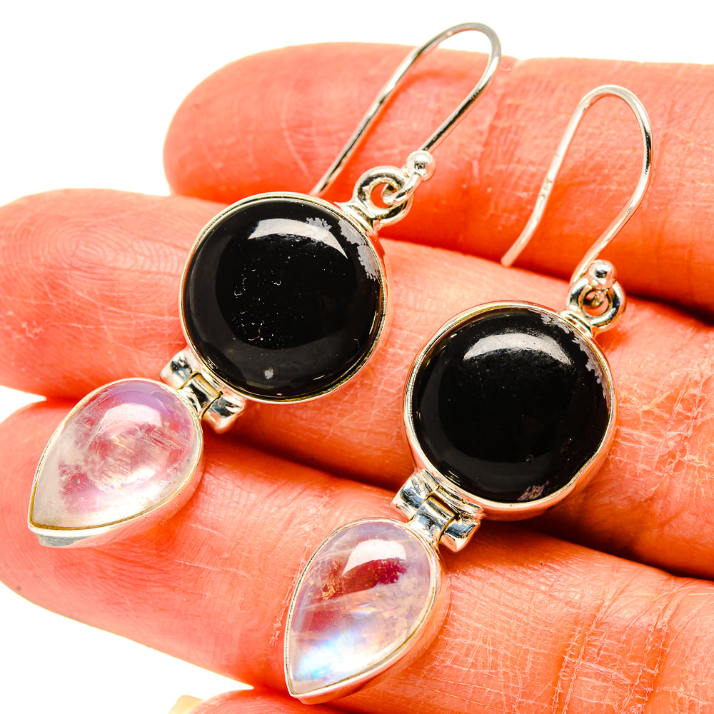 Black Onyx Earrings handcrafted by Ana Silver Co - EARR416636
