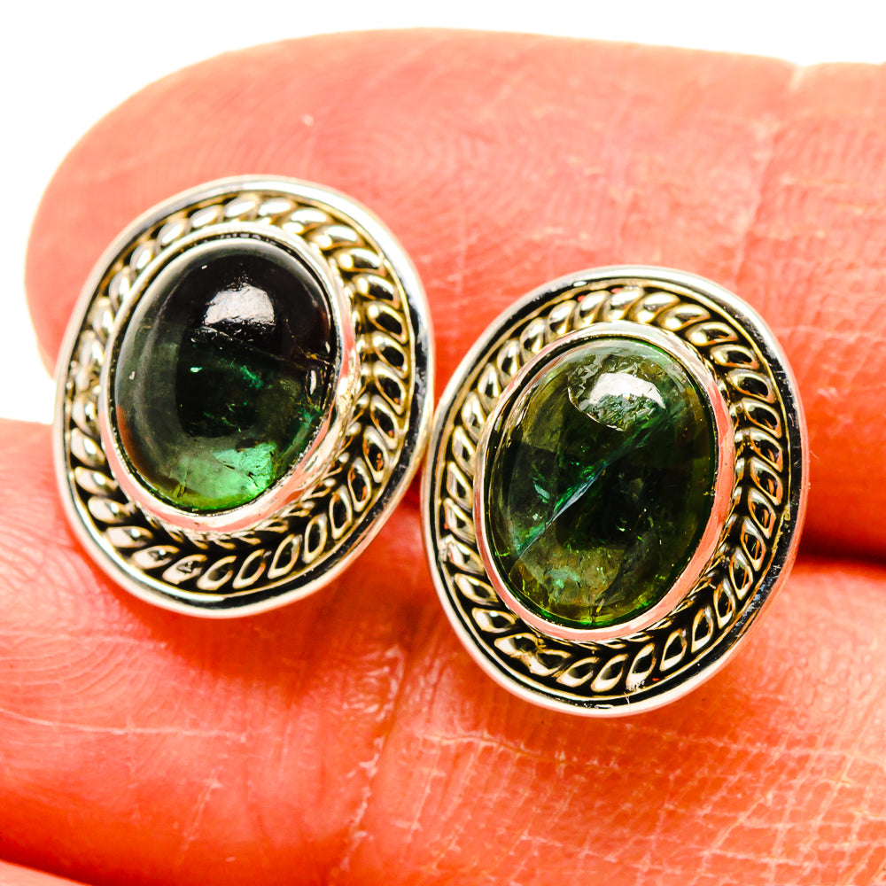 Green Tourmaline Earrings handcrafted by Ana Silver Co - EARR416642