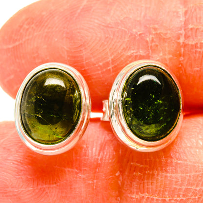Green Tourmaline Earrings handcrafted by Ana Silver Co - EARR416644
