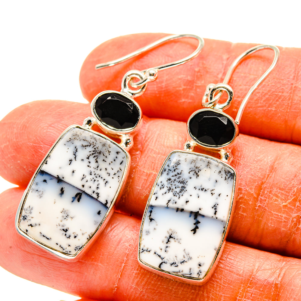 Dendritic Opal Earrings handcrafted by Ana Silver Co - EARR416646