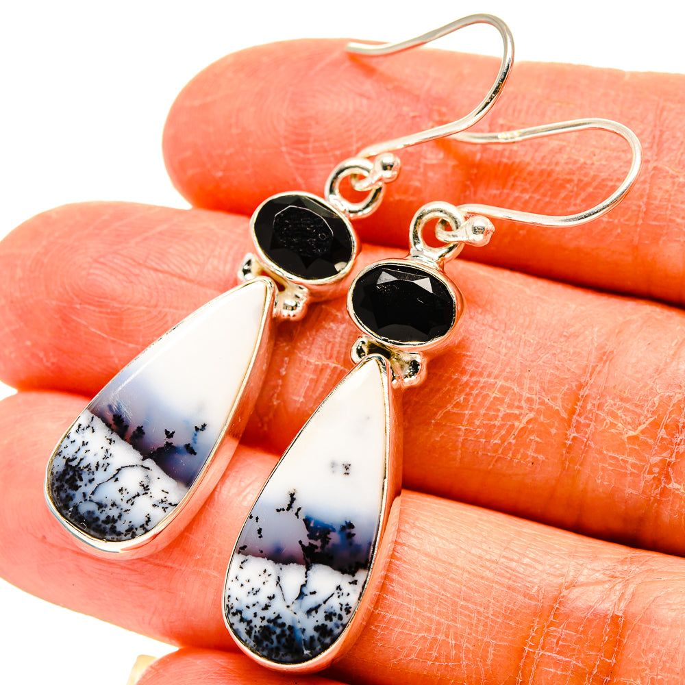 Dendritic Opal Earrings handcrafted by Ana Silver Co - EARR416652