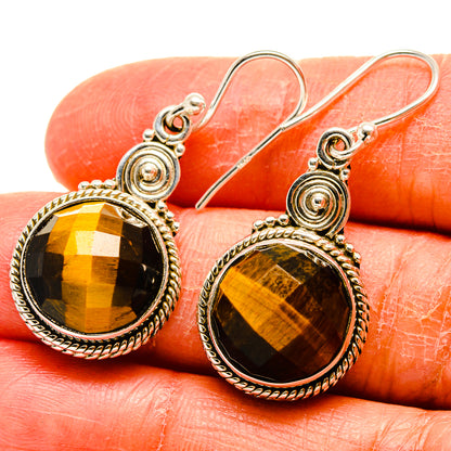 Tiger Eye Earrings handcrafted by Ana Silver Co - EARR416655