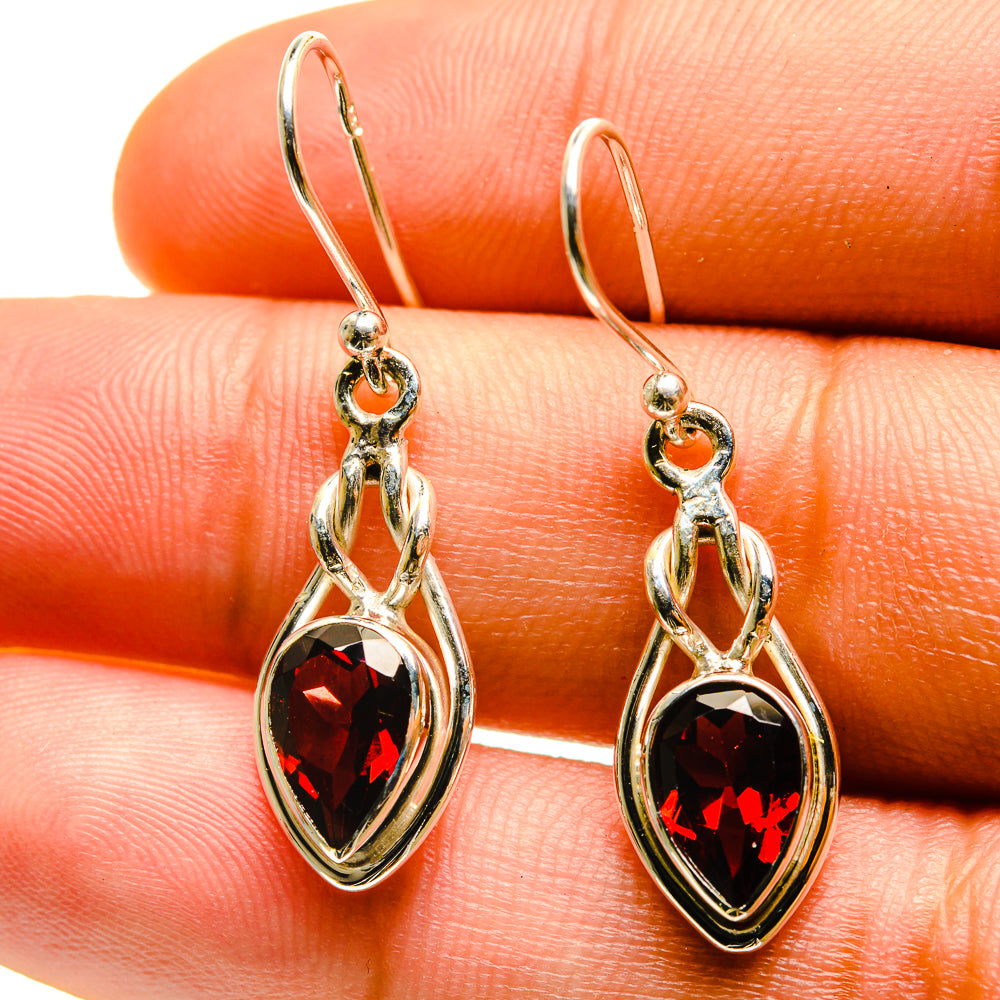 Garnet Earrings handcrafted by Ana Silver Co - EARR416663