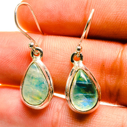 Green Moonstone Earrings handcrafted by Ana Silver Co - EARR416669