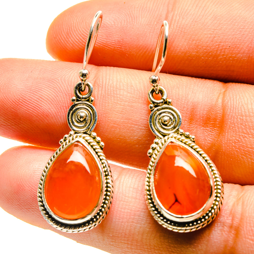 Carnelian Earrings handcrafted by Ana Silver Co - EARR416670