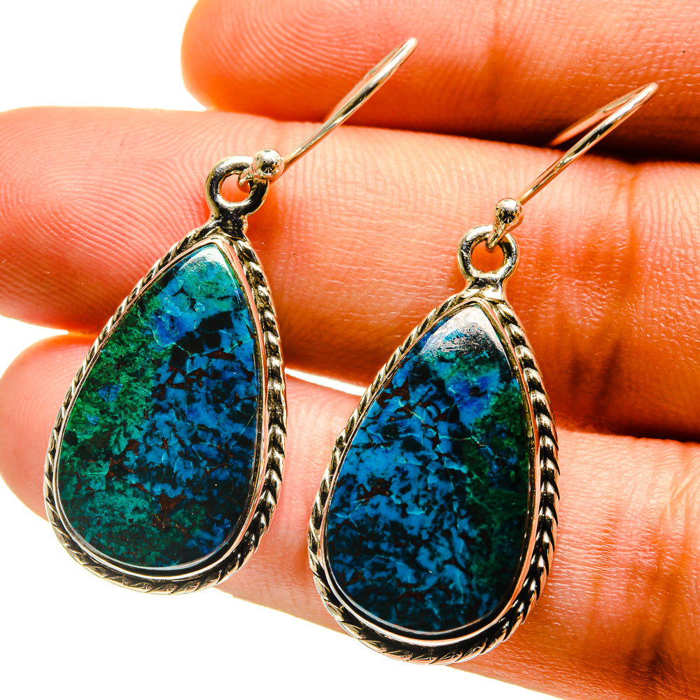 Shattuckite Earrings handcrafted by Ana Silver Co - EARR416672