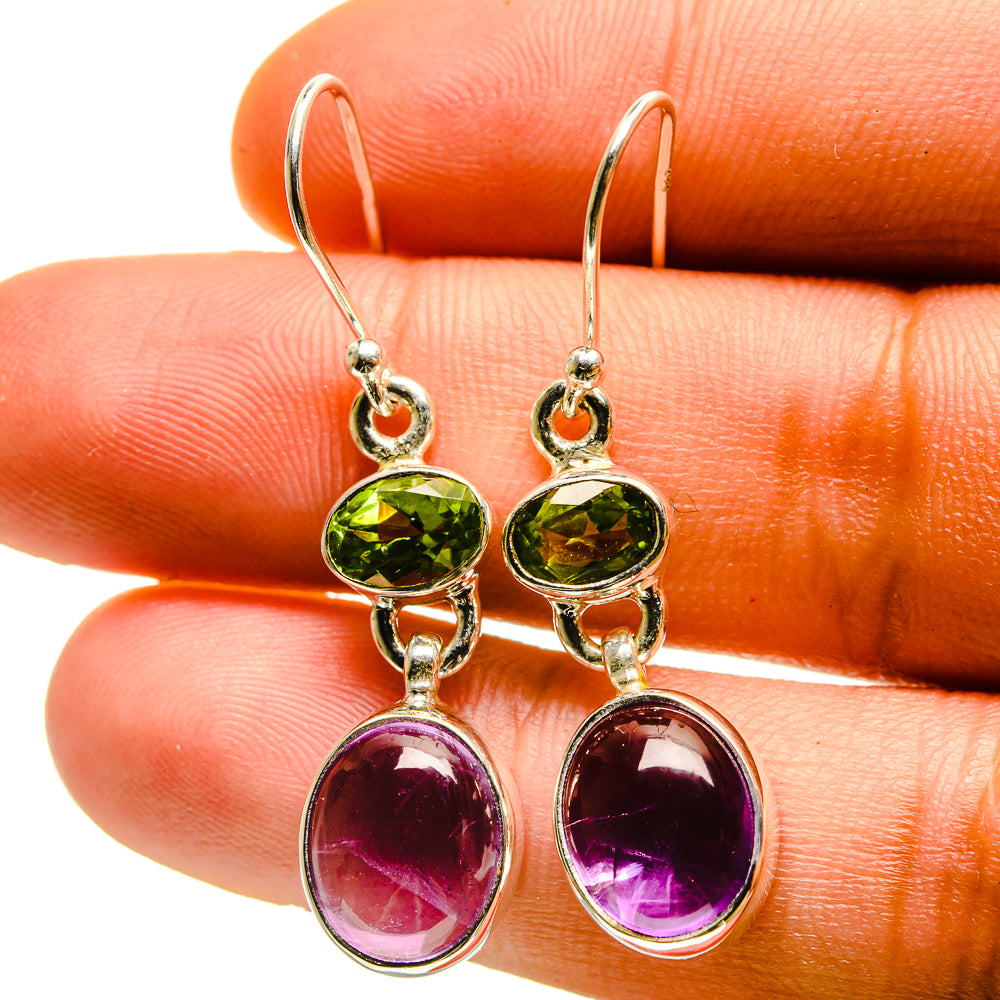 Amethyst Earrings handcrafted by Ana Silver Co - EARR416673