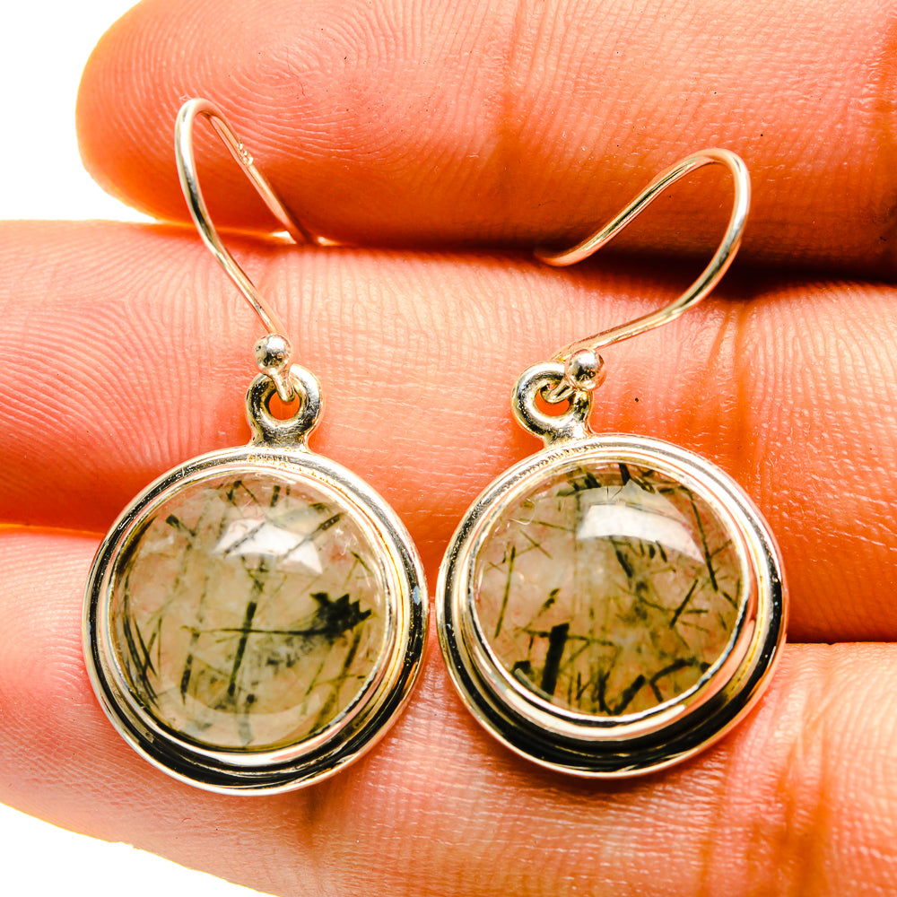 Tourmalinated Quartz Earrings handcrafted by Ana Silver Co - EARR416676