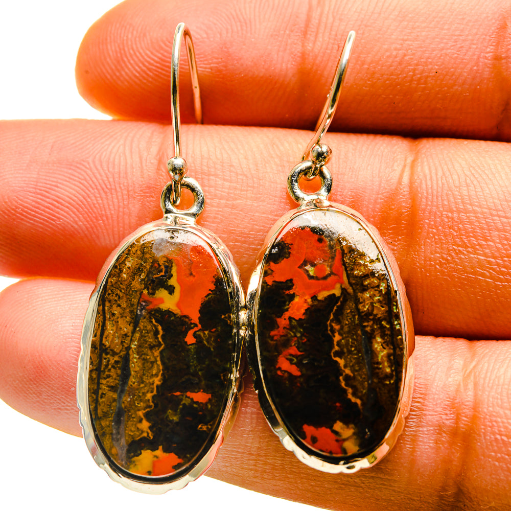 Moroccan Agate Earrings handcrafted by Ana Silver Co - EARR416681