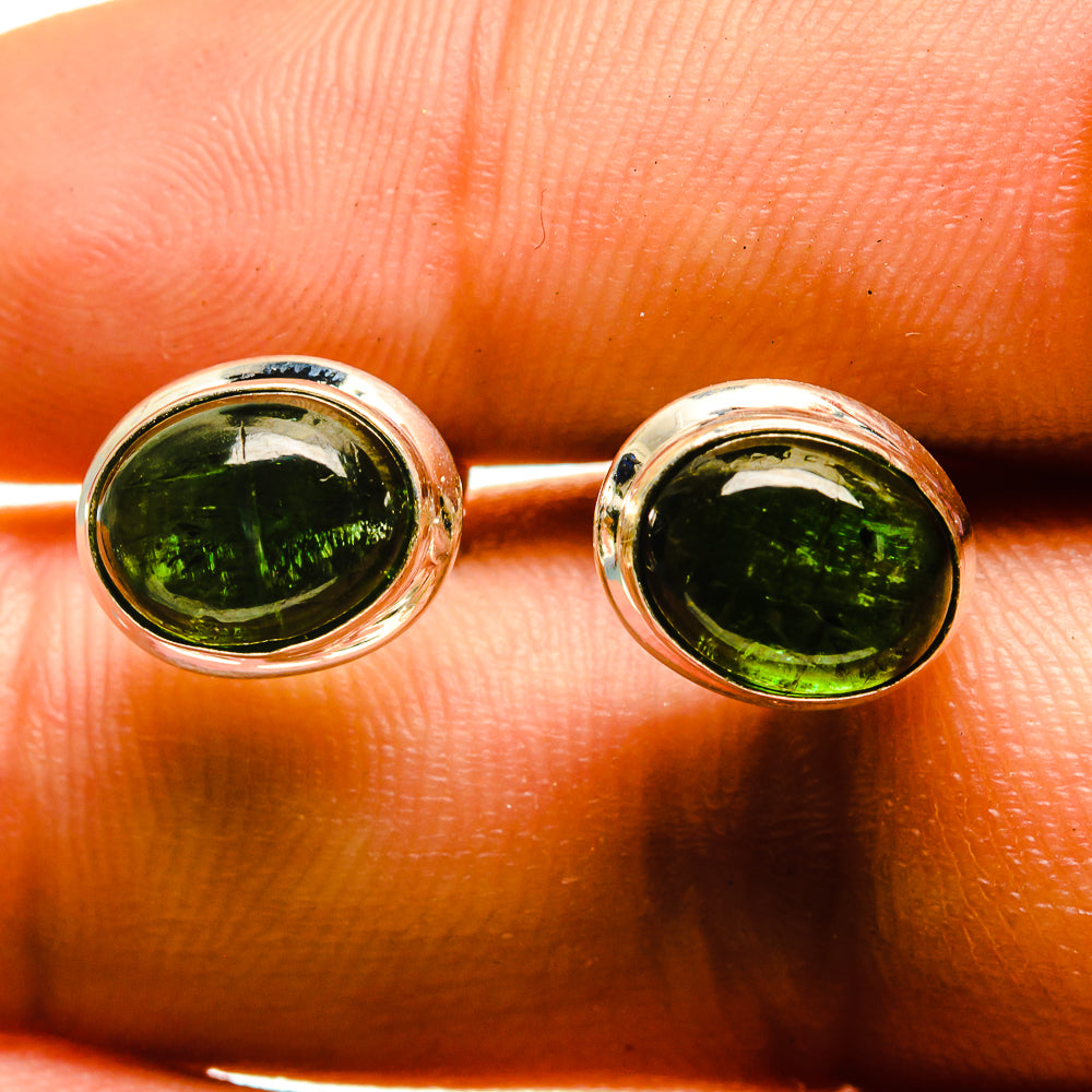 Green Tourmaline Earrings handcrafted by Ana Silver Co - EARR416685