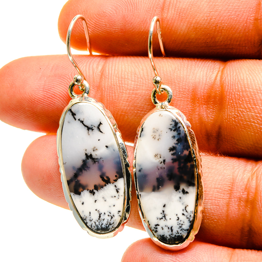 Dendritic Opal Earrings handcrafted by Ana Silver Co - EARR416690