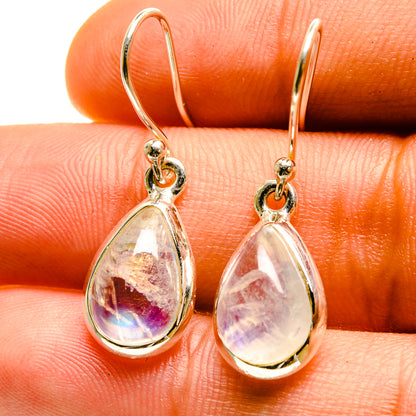 Rainbow Moonstone Earrings handcrafted by Ana Silver Co - EARR416697