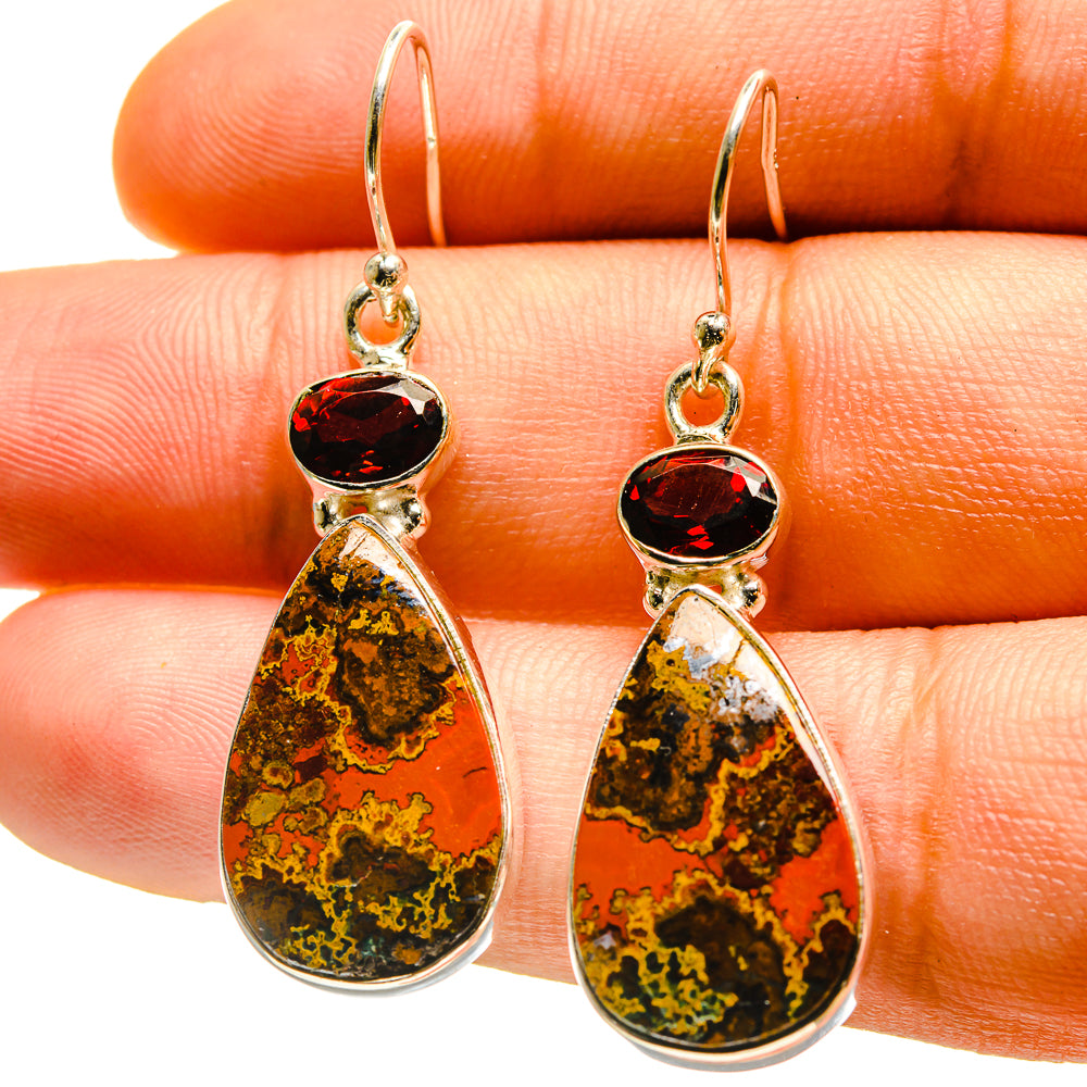 Moroccan Agate Earrings handcrafted by Ana Silver Co - EARR416702