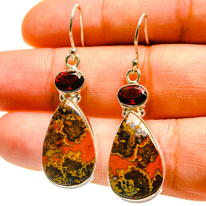 Moroccan Agate Earrings handcrafted by Ana Silver Co - EARR416702