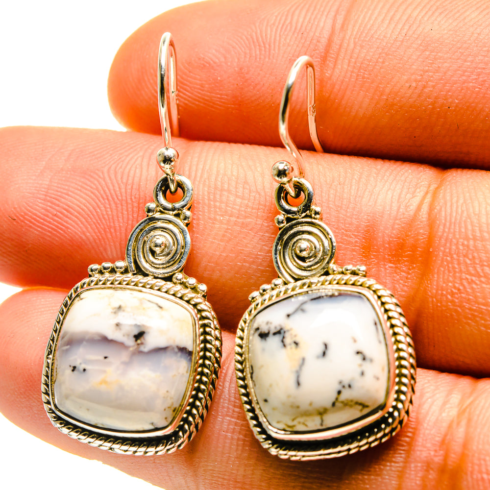 Dendritic Opal Earrings handcrafted by Ana Silver Co - EARR416707