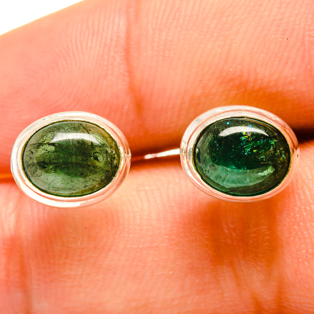 Green Tourmaline Earrings handcrafted by Ana Silver Co - EARR416715