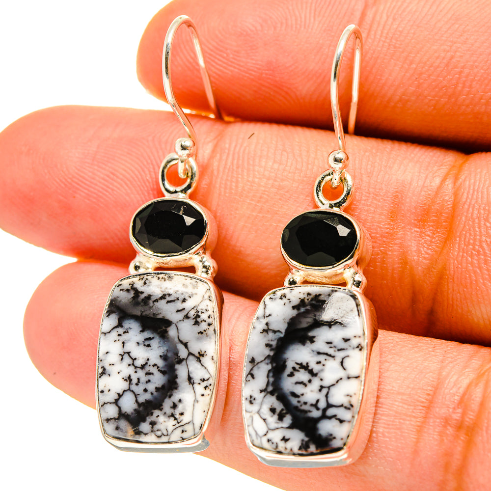 Dendritic Opal Earrings handcrafted by Ana Silver Co - EARR416717