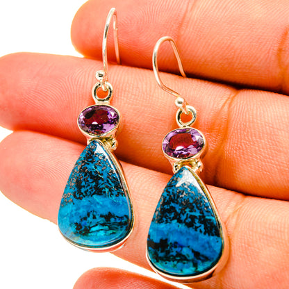 Shattuckite Earrings handcrafted by Ana Silver Co - EARR416720