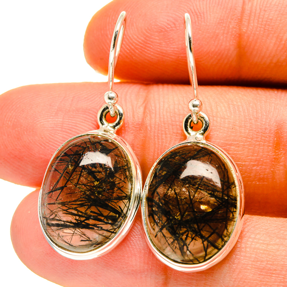 Tourmalinated Quartz Earrings handcrafted by Ana Silver Co - EARR416723