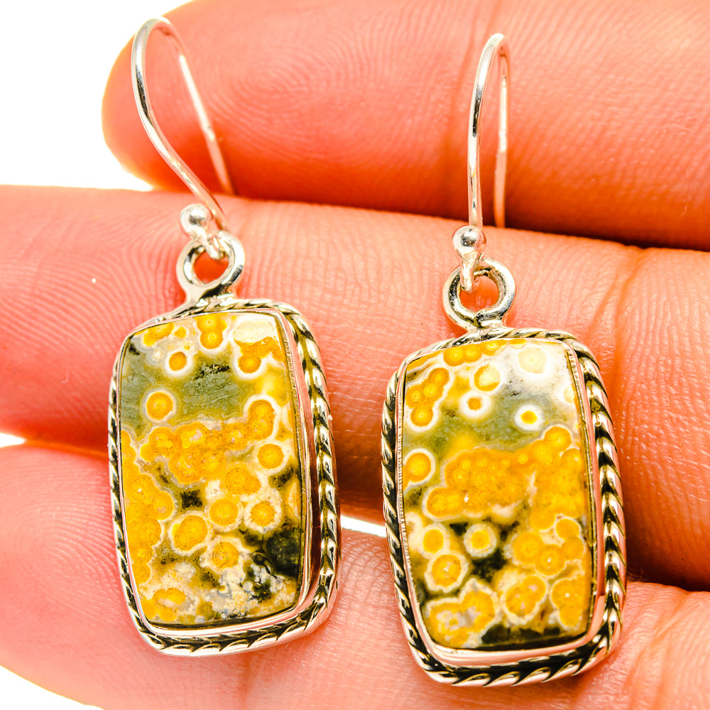 Ocean Jasper Earrings handcrafted by Ana Silver Co - EARR416728