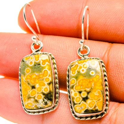 Ocean Jasper Earrings handcrafted by Ana Silver Co - EARR416728