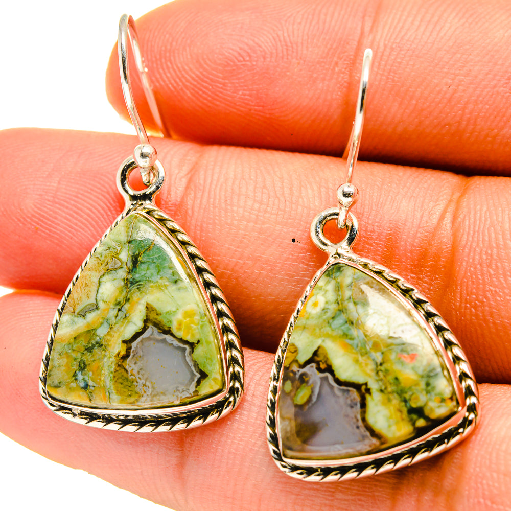 Rainforest Jasper Earrings handcrafted by Ana Silver Co - EARR416732