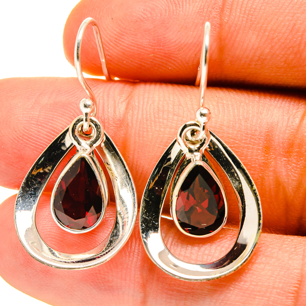Garnet Earrings handcrafted by Ana Silver Co - EARR416741