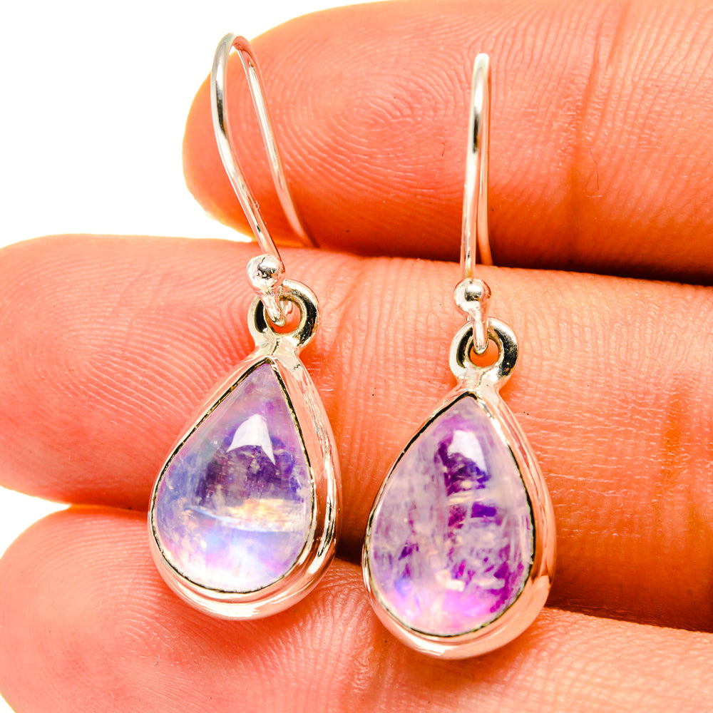 Rainbow Moonstone Earrings handcrafted by Ana Silver Co - EARR416749