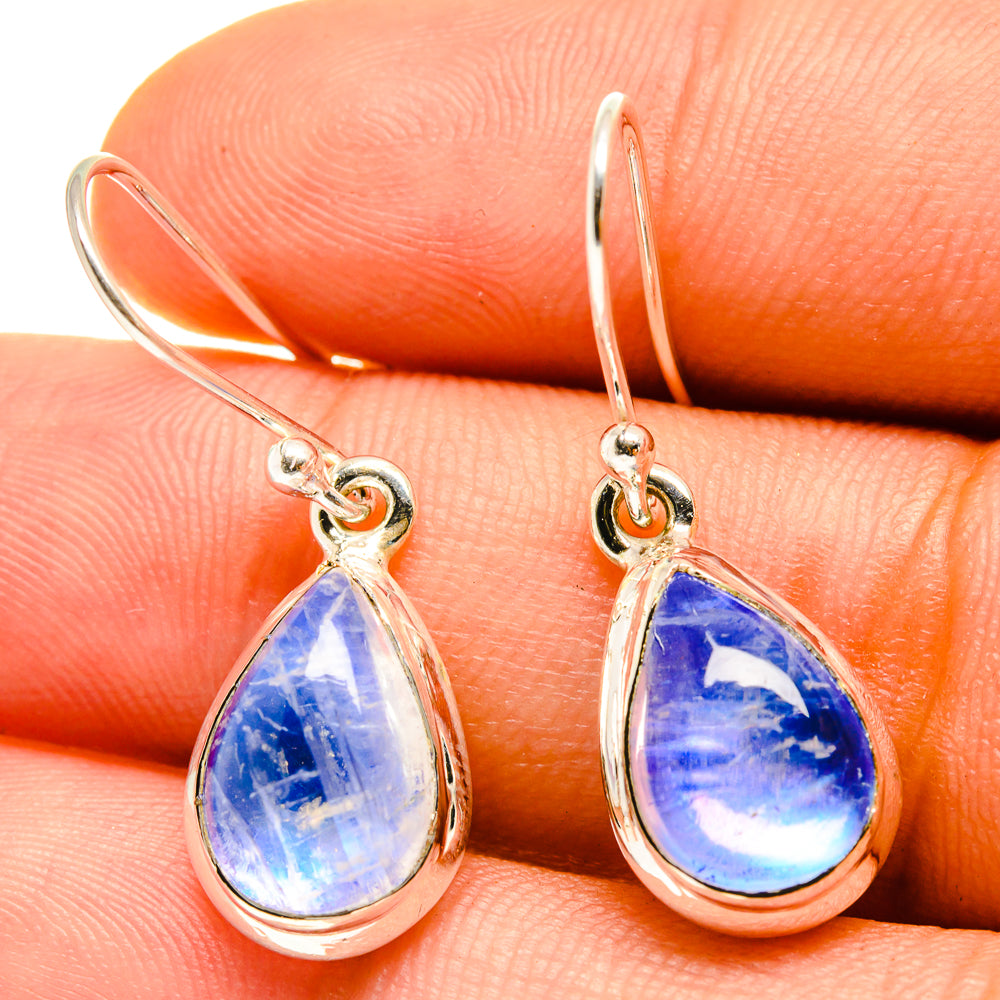 Rainbow Moonstone Earrings handcrafted by Ana Silver Co - EARR416756