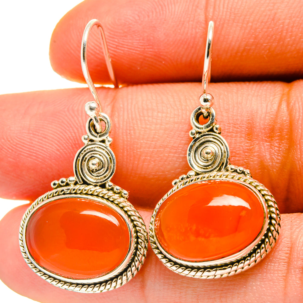 Carnelian Earrings handcrafted by Ana Silver Co - EARR416759