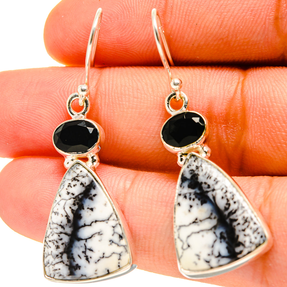 Dendritic Opal Earrings handcrafted by Ana Silver Co - EARR416766