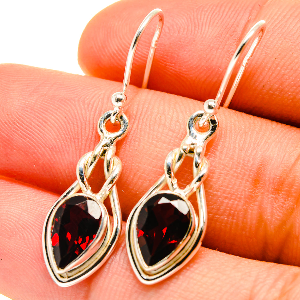 Garnet Earrings handcrafted by Ana Silver Co - EARR416769
