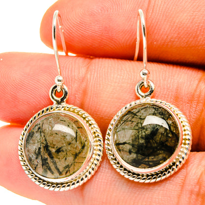 Tourmalinated Quartz Earrings handcrafted by Ana Silver Co - EARR416775