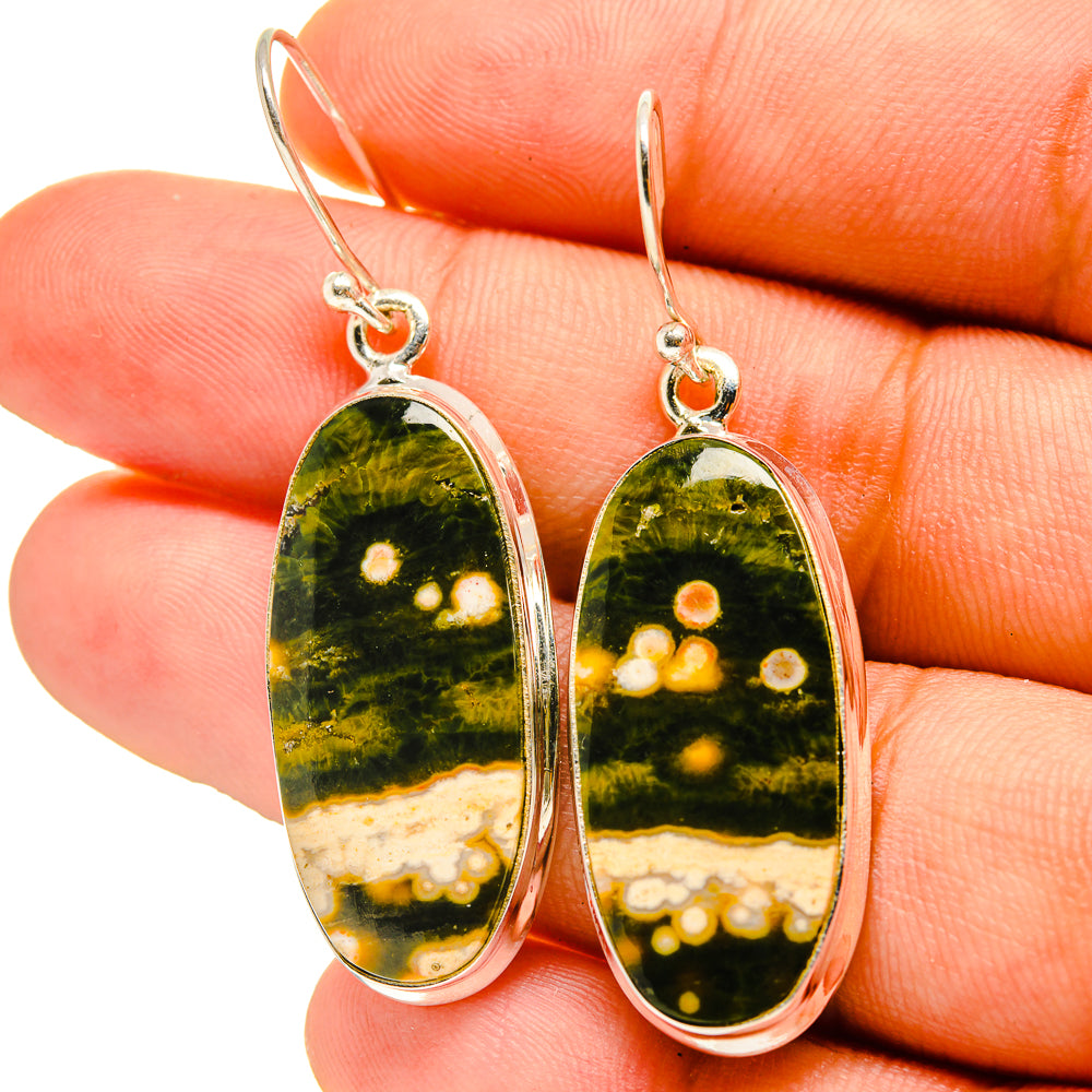 Ocean Jasper Earrings handcrafted by Ana Silver Co - EARR416778