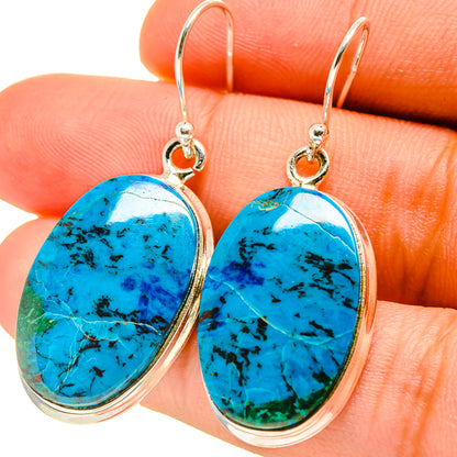 Chrysocolla Earrings handcrafted by Ana Silver Co - EARR416786