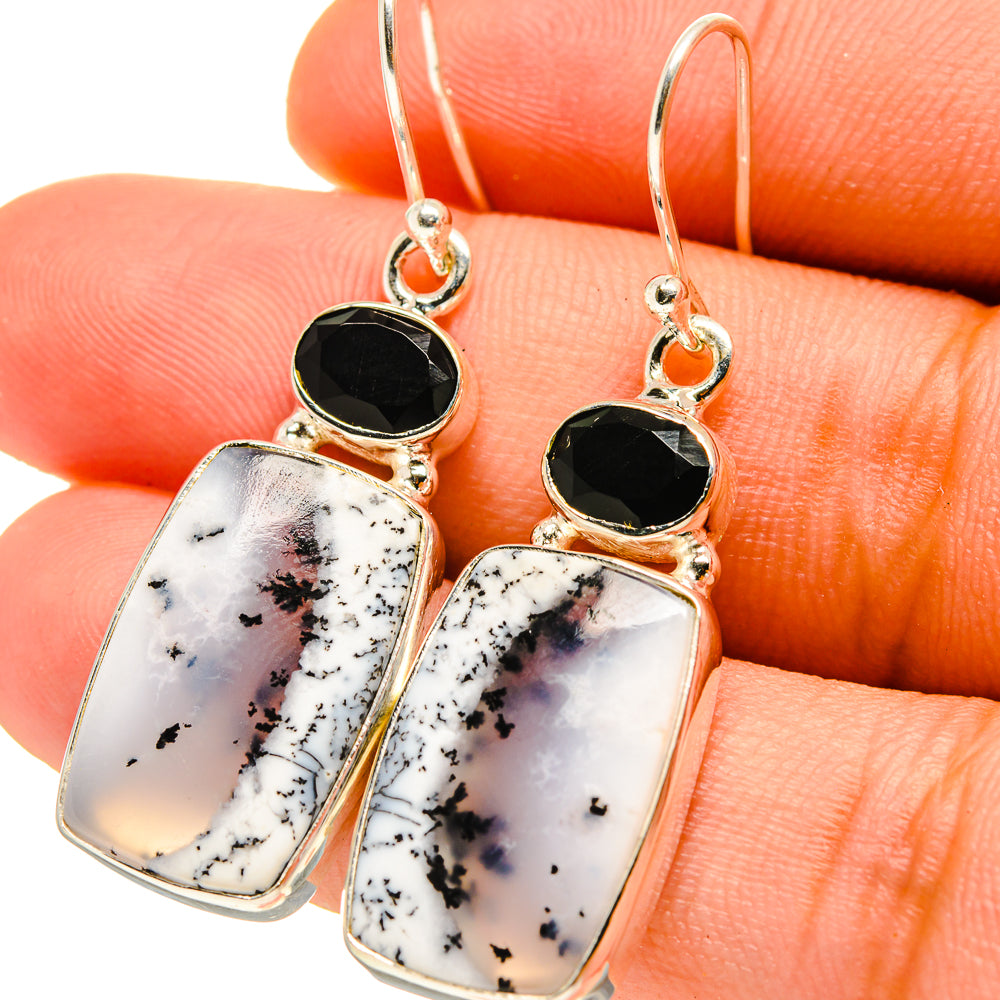 Dendritic Opal Earrings handcrafted by Ana Silver Co - EARR416787