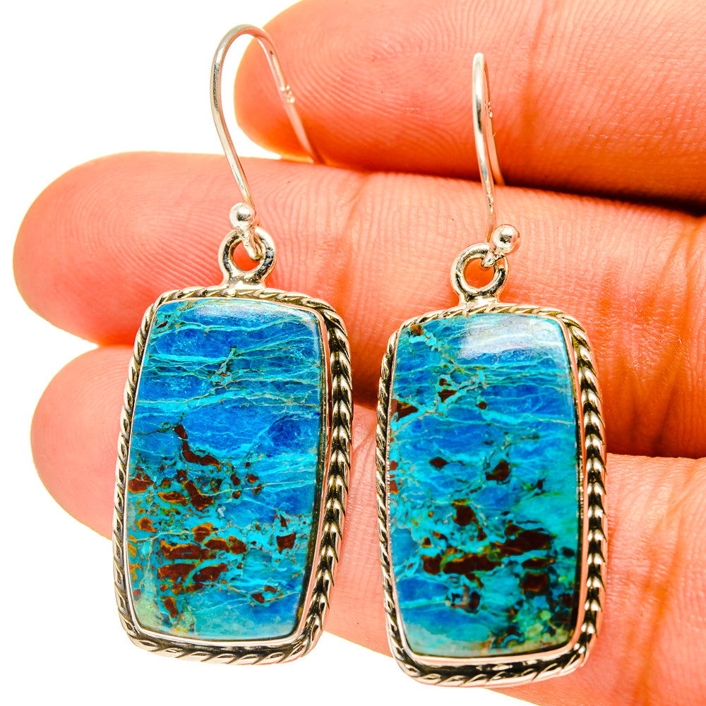 Chrysocolla Earrings handcrafted by Ana Silver Co - EARR416792