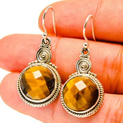 Tiger Eye Earrings handcrafted by Ana Silver Co - EARR416793