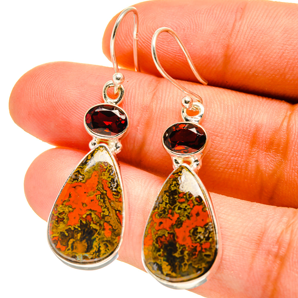 Moroccan Agate Earrings handcrafted by Ana Silver Co - EARR416795