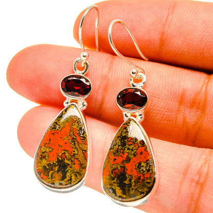 Moroccan Agate Earrings handcrafted by Ana Silver Co - EARR416795