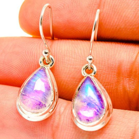 Pink Moonstone Earrings handcrafted by Ana Silver Co - EARR416796