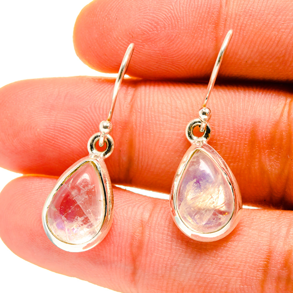 Rainbow Moonstone Earrings handcrafted by Ana Silver Co - EARR416803