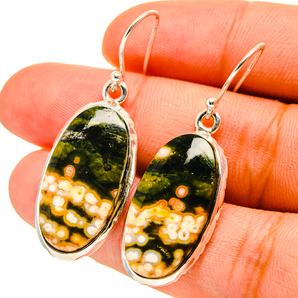 Ocean Jasper Earrings handcrafted by Ana Silver Co - EARR416804